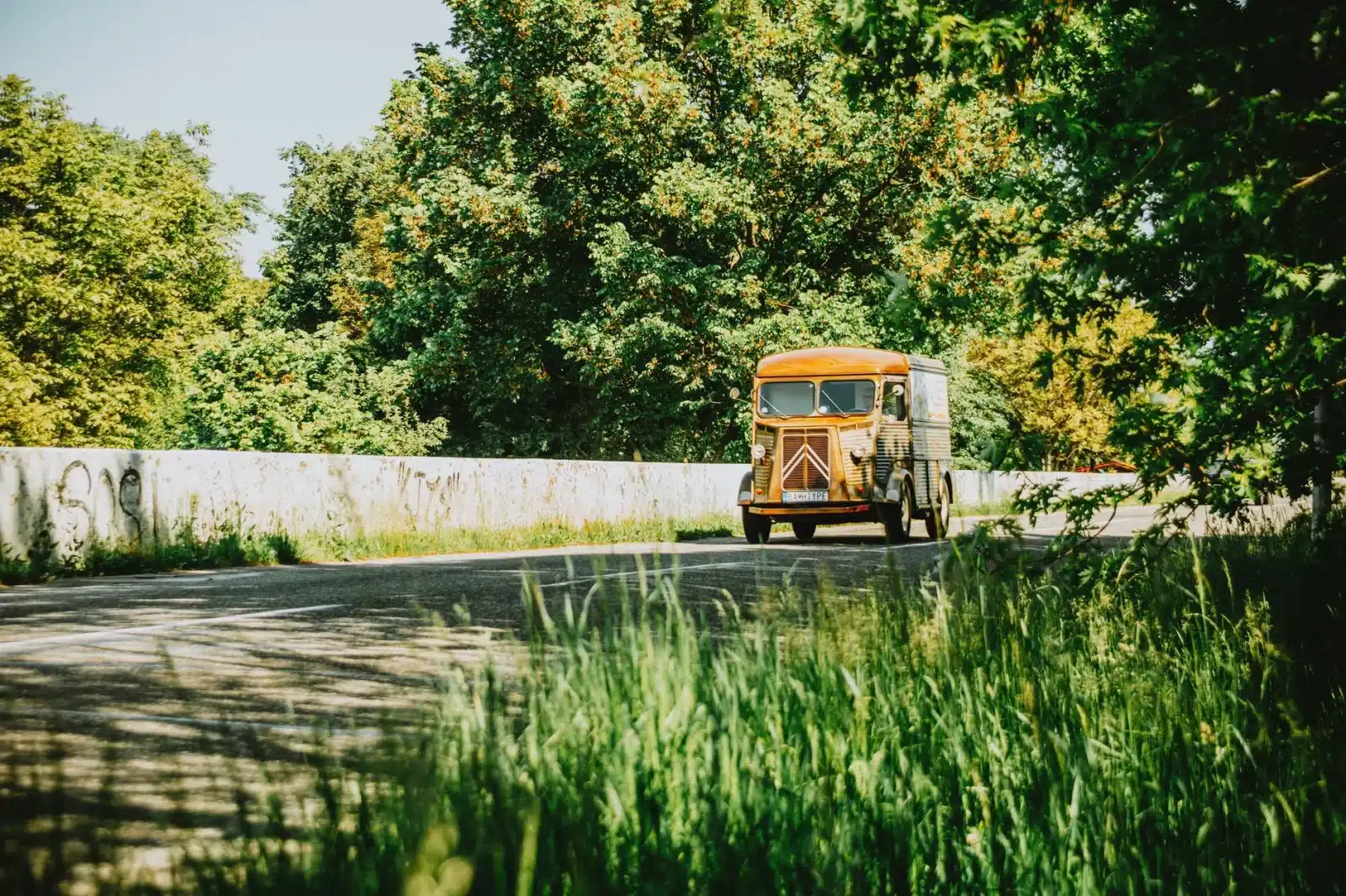 Intérieur d'un Citroën Jumpy aménagé en van avec lit et rangements modulables